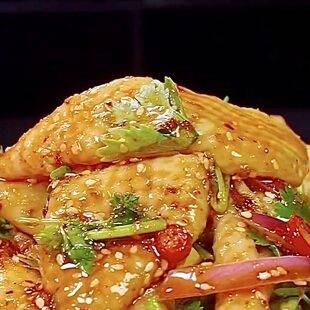 Салат из куриной кожи