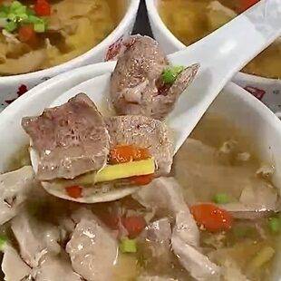 Китайский суп с мясом и печенью