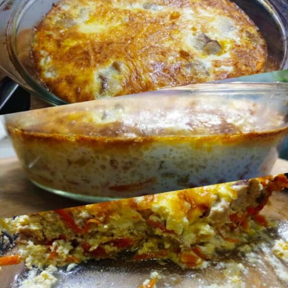 Омлет с красной рыбой