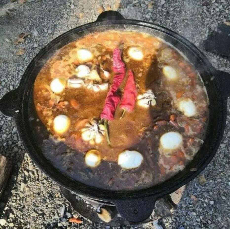 Плов + яйца в зирваке