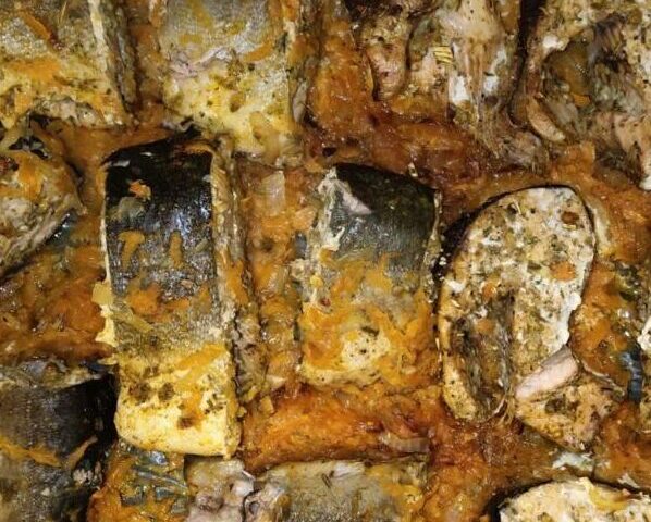 Сима на овощной подушке с ароматным маслом