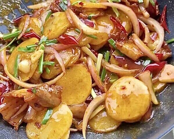 Картофель пластинками