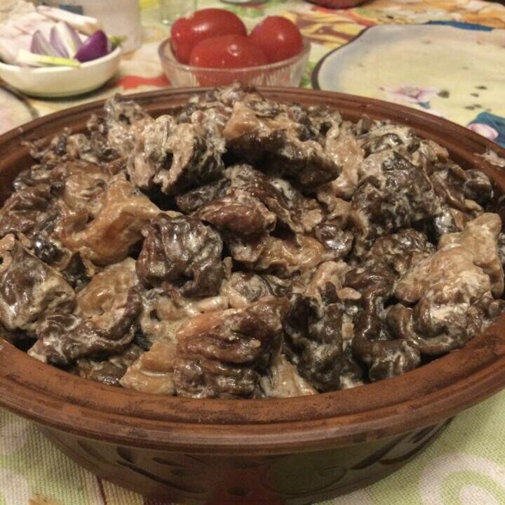 Сморчки в сметане
