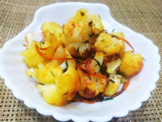 Цветная капуста с овощами
